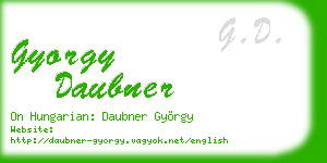 gyorgy daubner business card