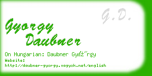 gyorgy daubner business card